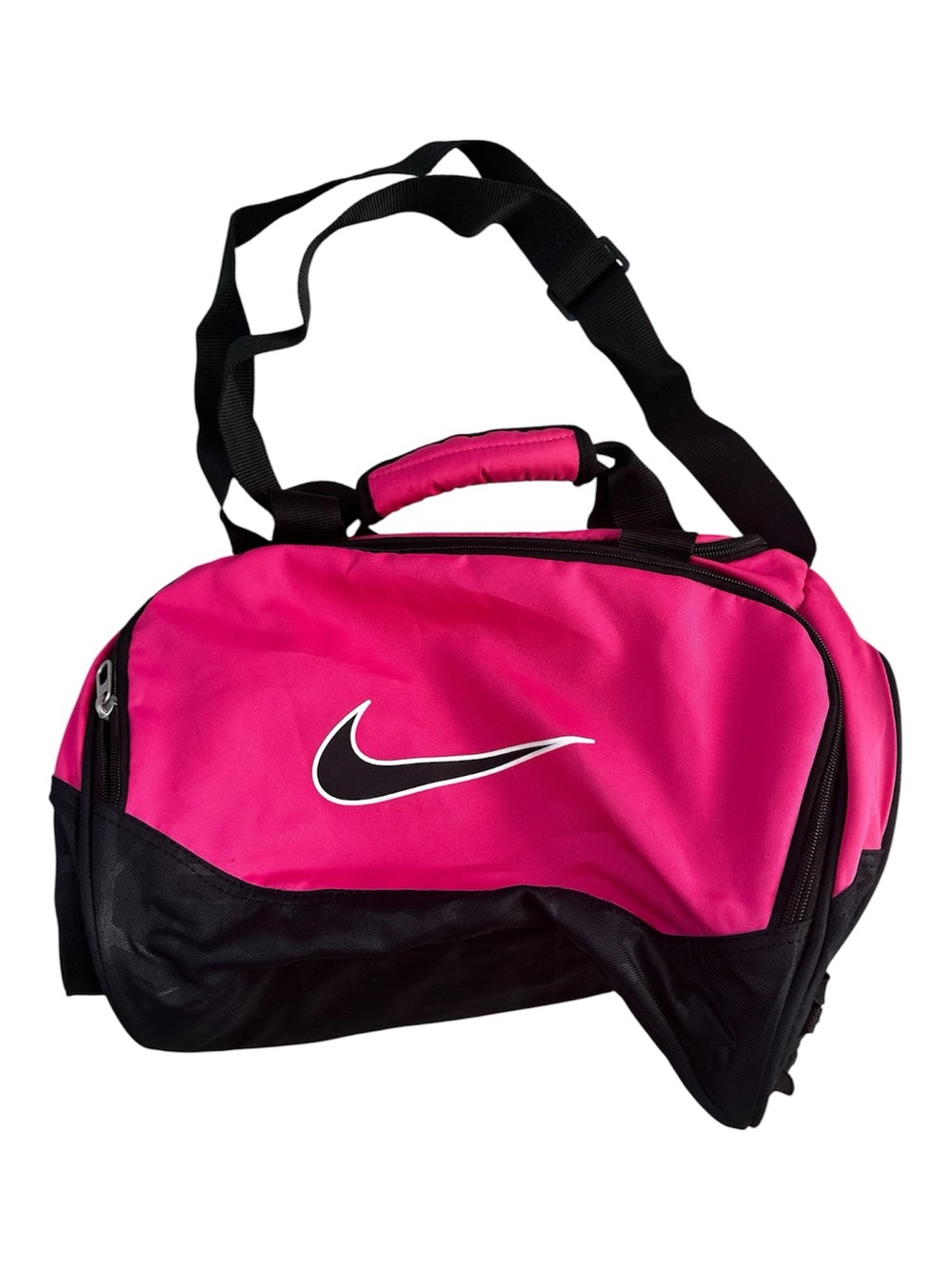 Nike Pink Black Small Gym Duffel Bag Travel Duffel Gym Bag